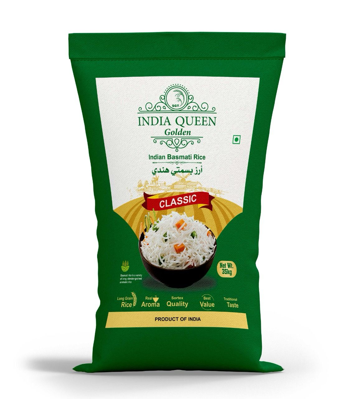 BASMATI RICE INDIA QUEEN CLASSIC 35 KGS